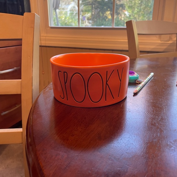 Rae Dunn Other - Rae Dunn orange spooky 6” dog bowl